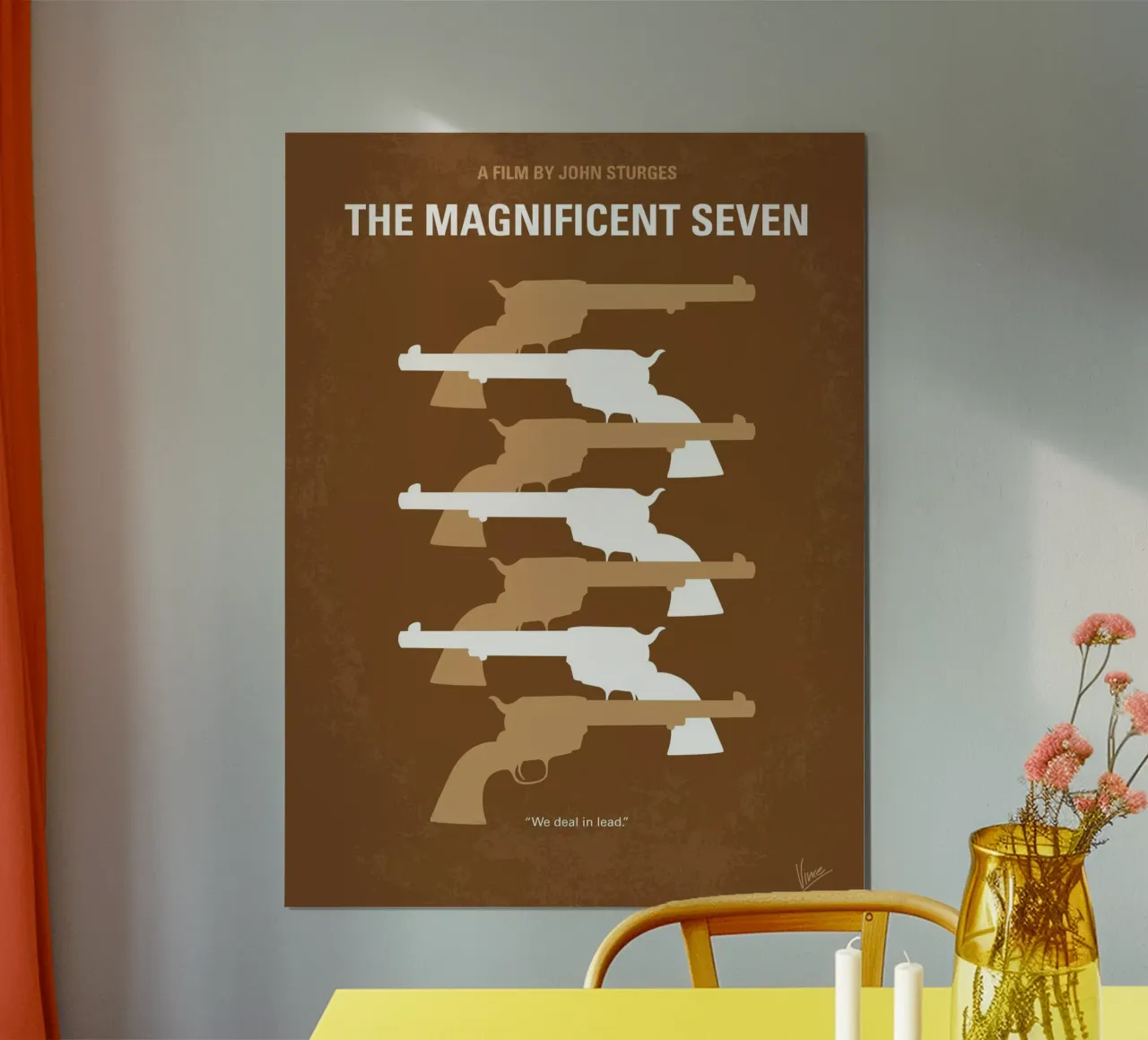 No197 My The Magnificent Seven minimal movie poster poster con telaio in plastica da Chungkong
