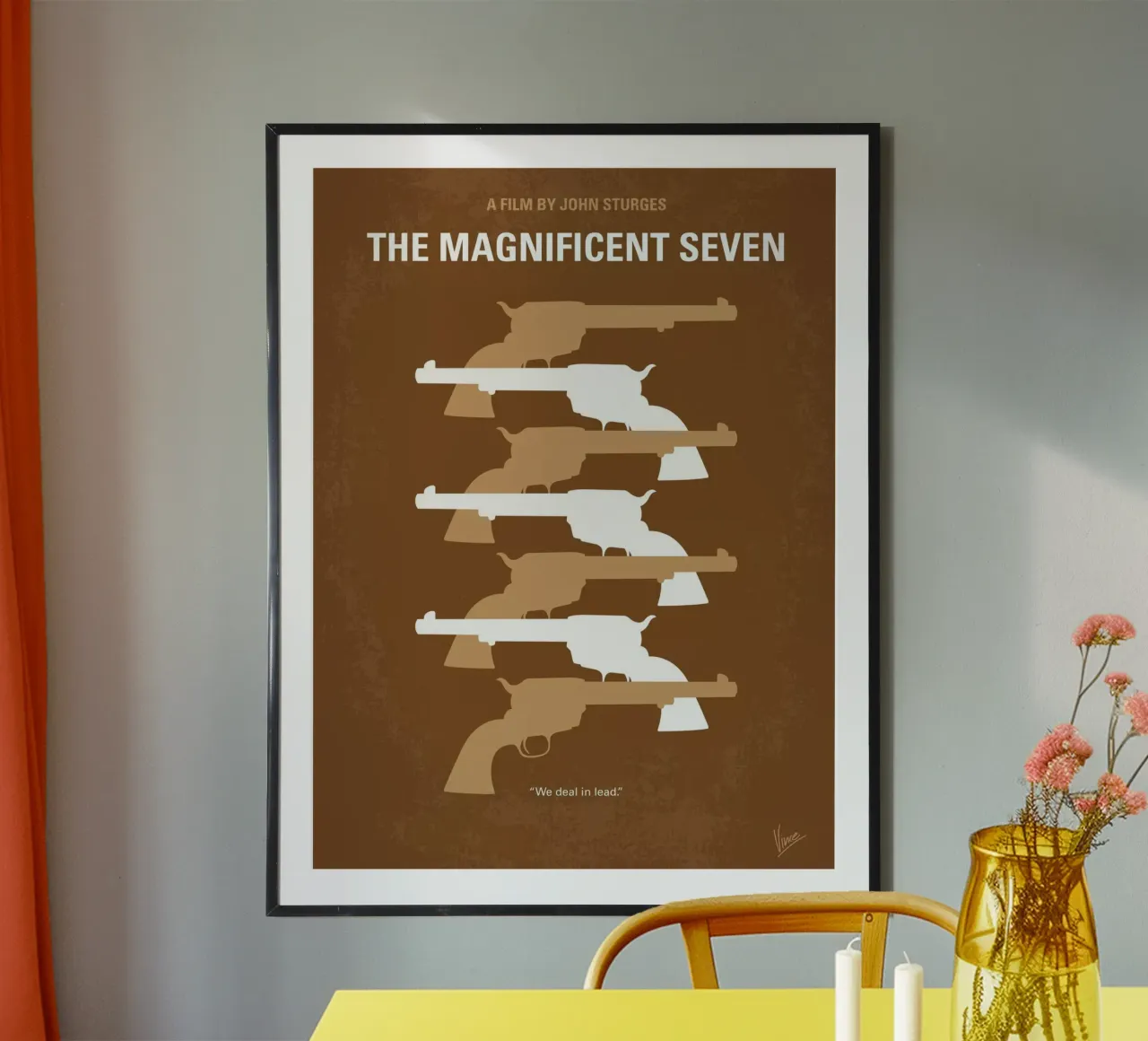 No197 My The Magnificent Seven minimal movie poster poster con telaio in plastica da Chungkong