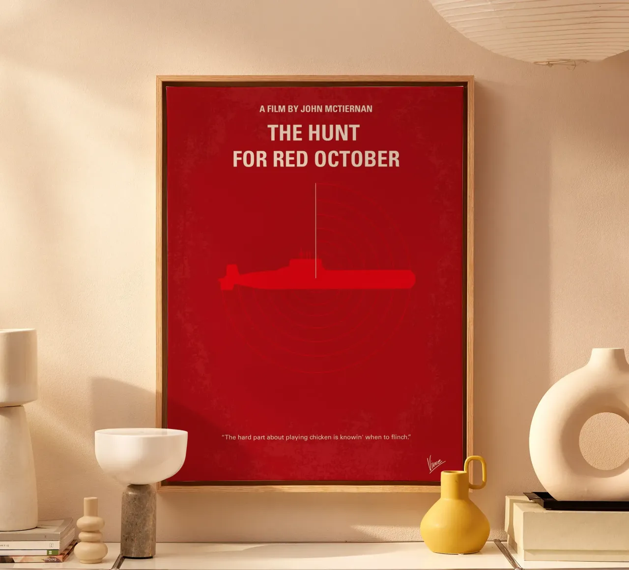 No198 My The Hunt for Red October minimal movie poster tela con Cornice a cassetta da Chungkong