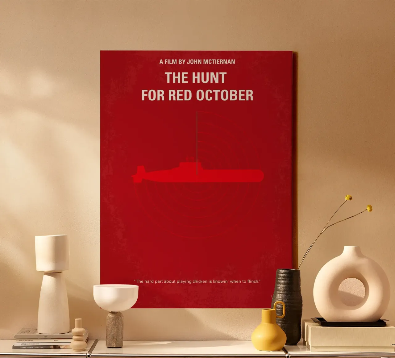 No198 My The Hunt for Red October minimal movie poster tela con Cornice a cassetta da Chungkong