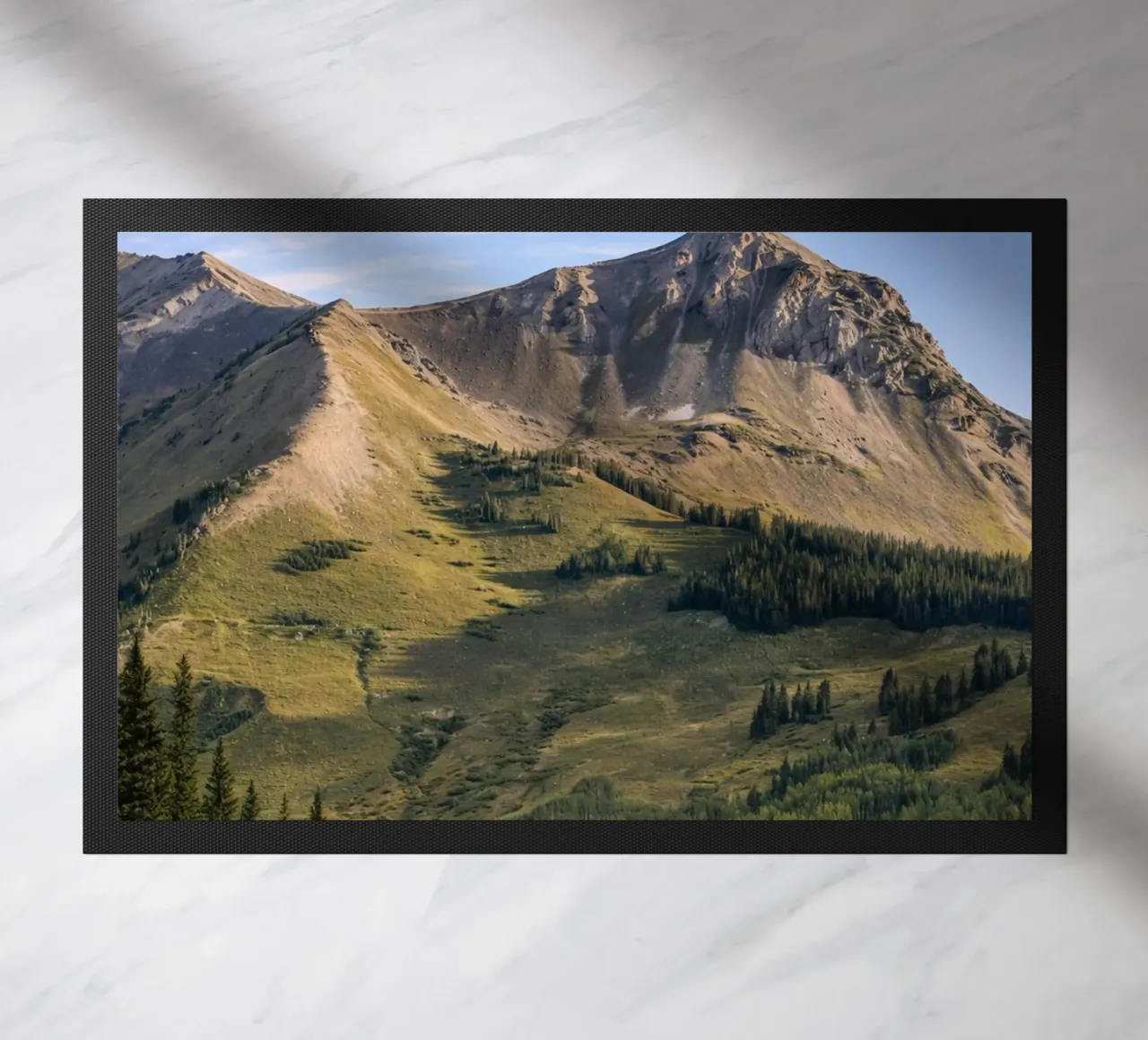 mountain view doormat by Maraza