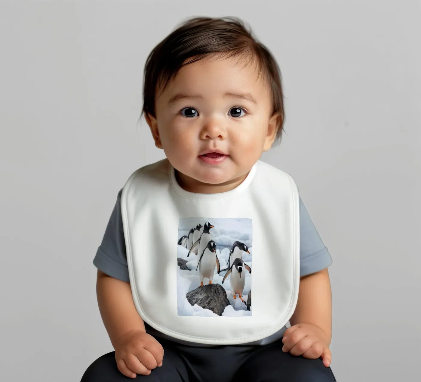 pinguïns baby slabbetje van Maraza