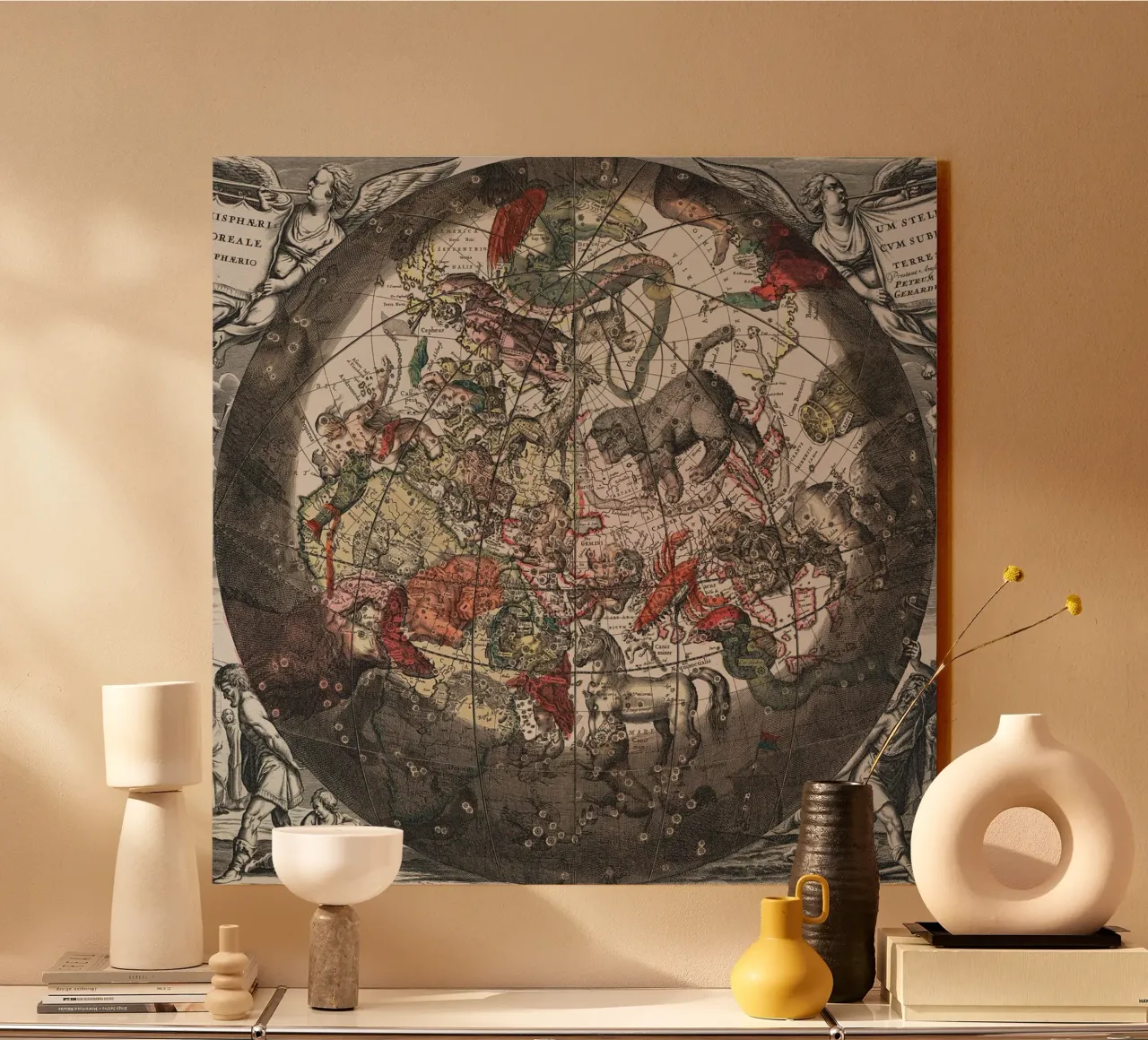 Antique Celestial World Map plexiglass da Ninaittwaa