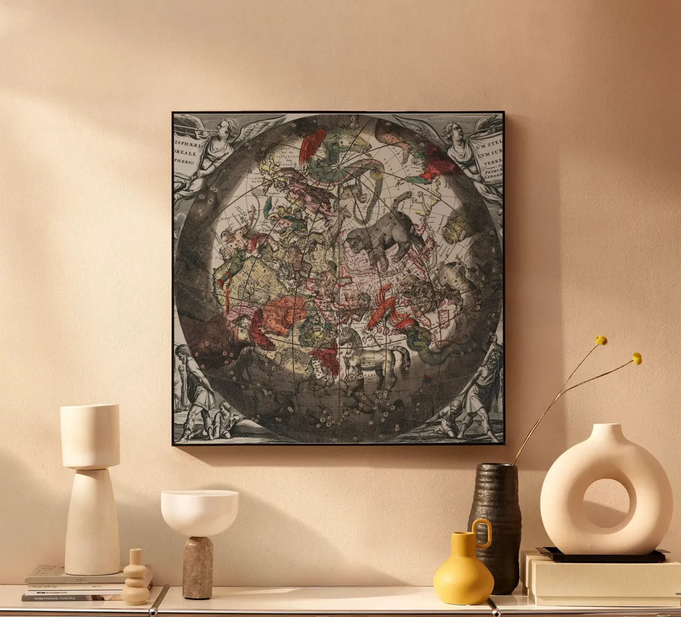 Antique Celestial World Map pannello forex da Ninaittwaa