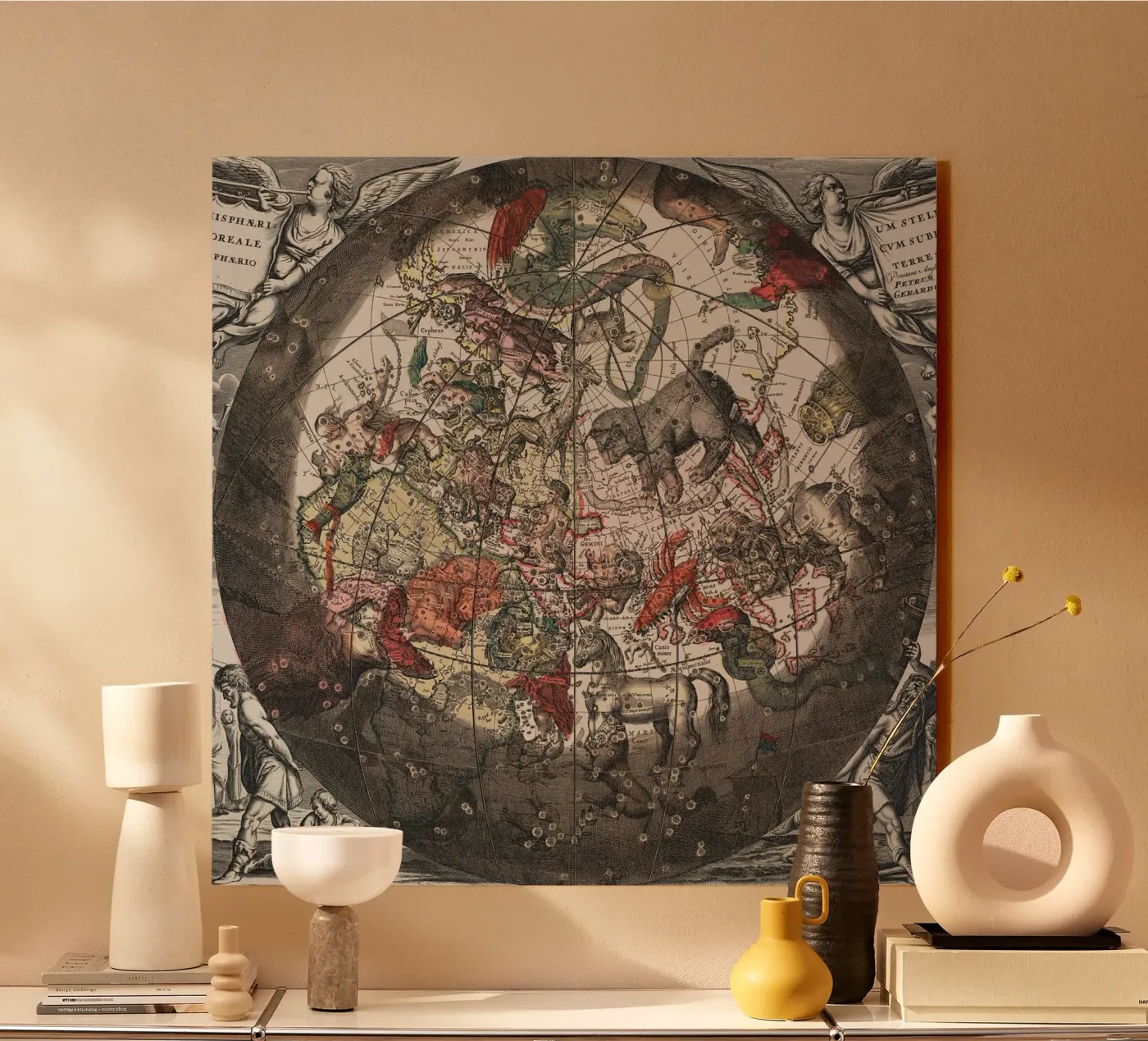 Antique Celestial World Map pannello forex da Ninaittwaa