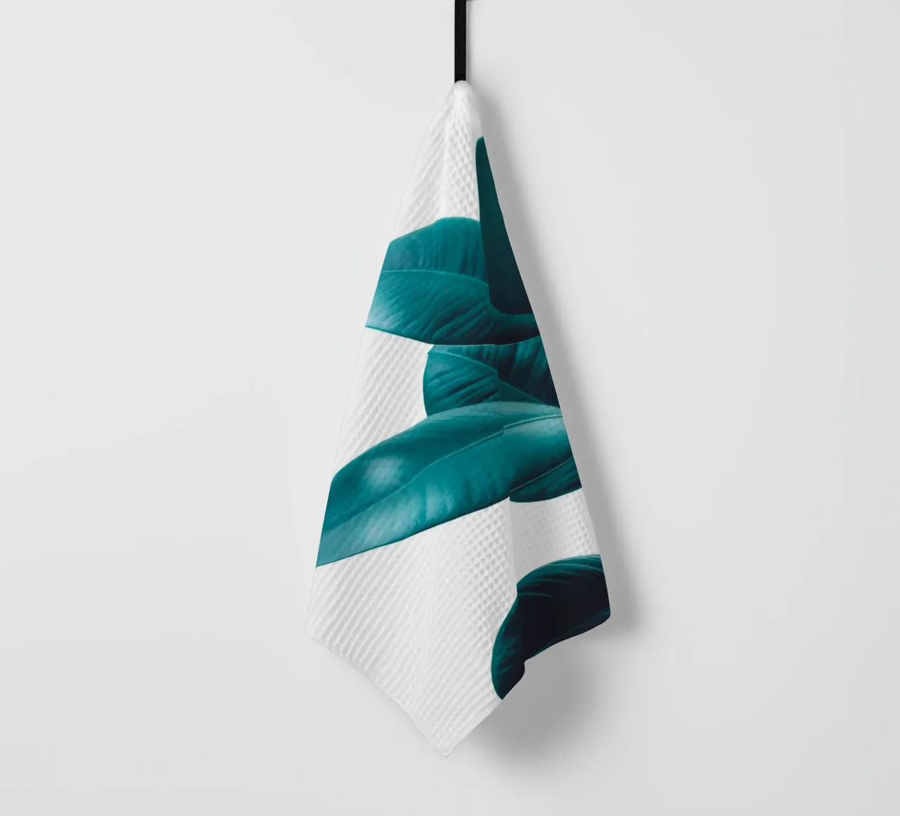 Tropical leaves tea towel by Whole©