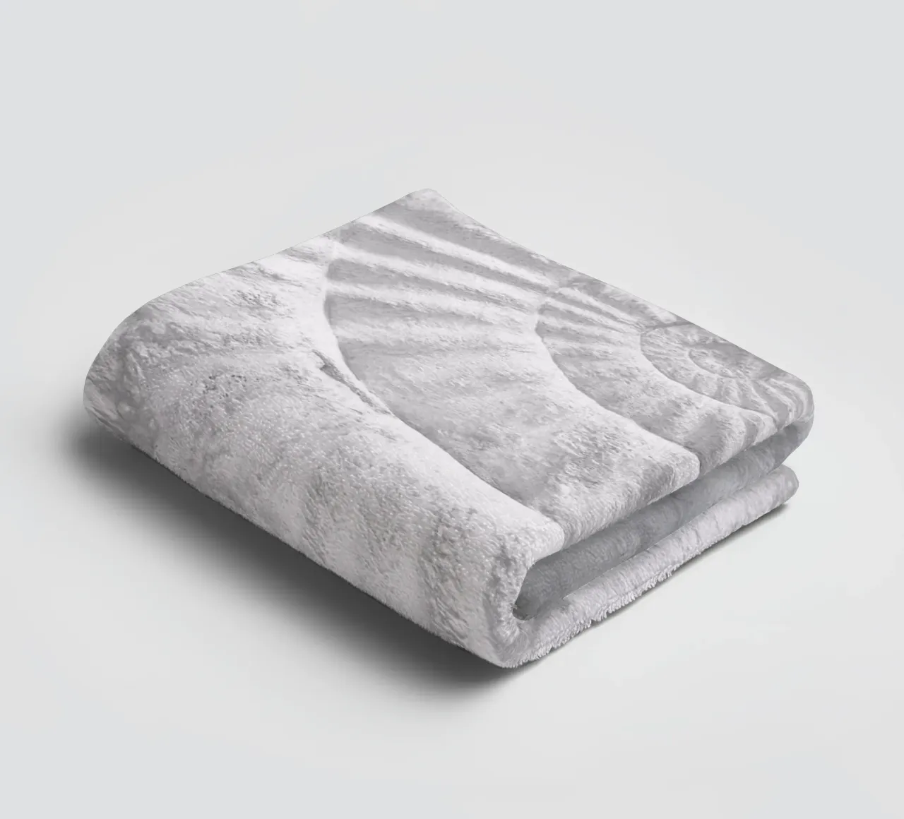 Fossil spiral - Timeless natural art in a minimalist style towel by Whole©