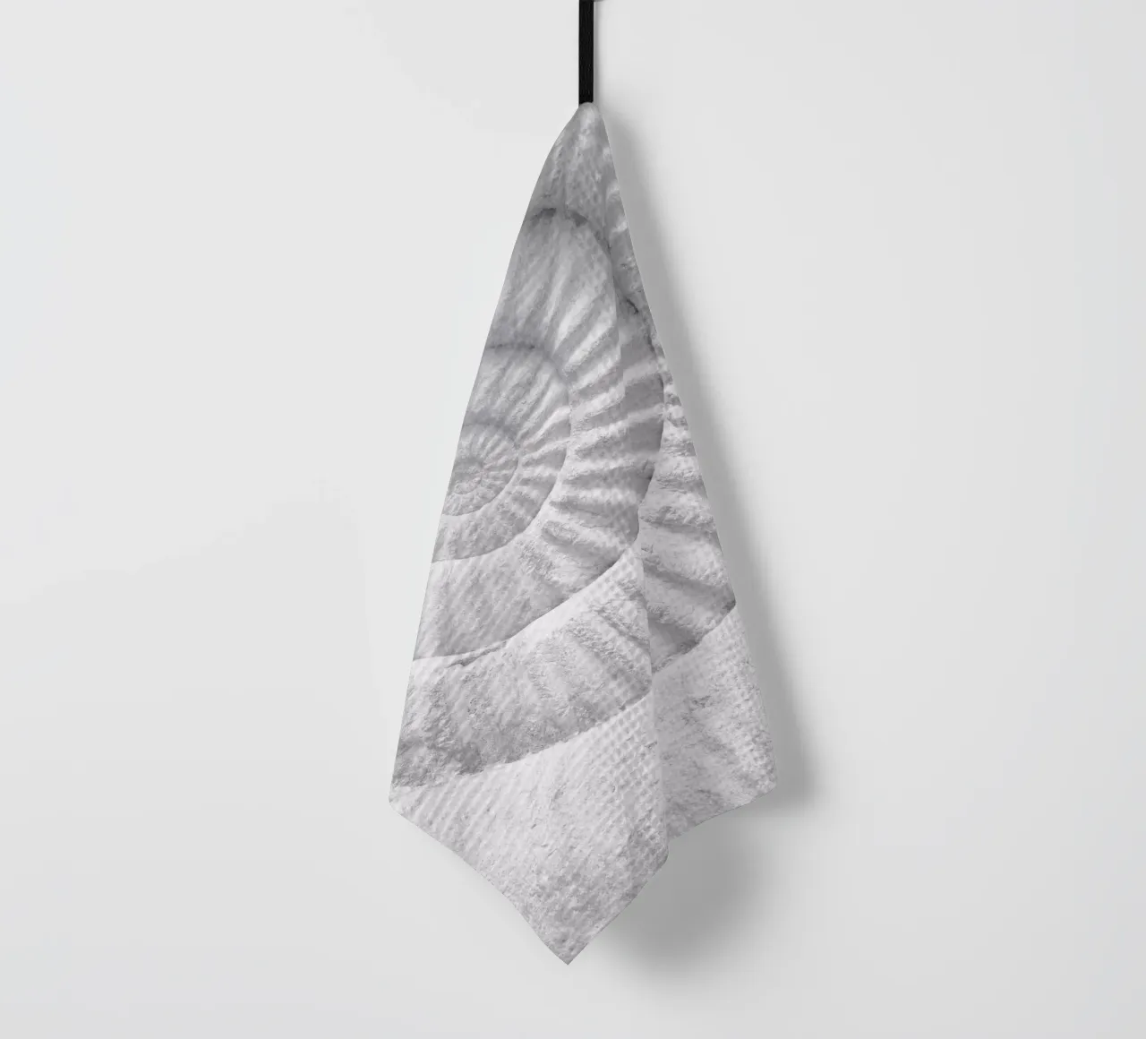 Spirale fossile - l'art naturel intemporel dans un style minimaliste torchon de Whole©