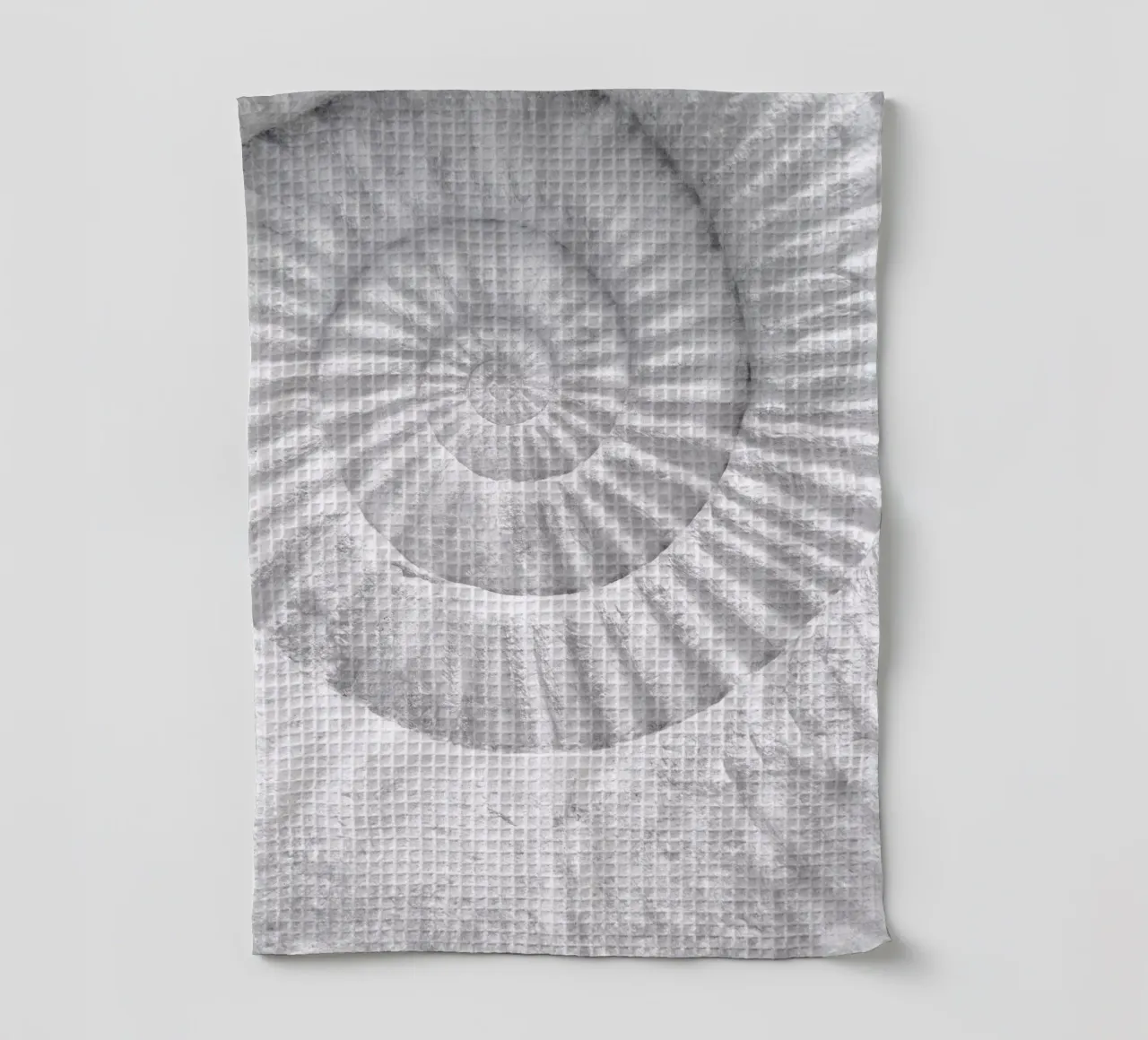 Spirale fossile - l'art naturel intemporel dans un style minimaliste torchon de Whole©