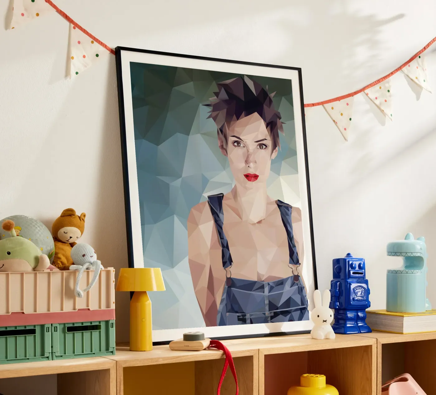 Winona Ryder Lowpoly poster van Low Profile