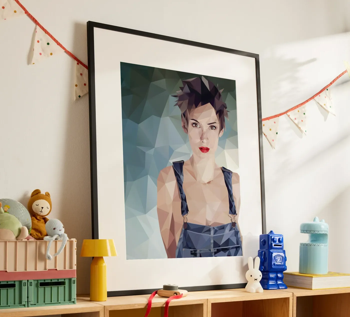 Winona Ryder Lowpoly poster van Low Profile