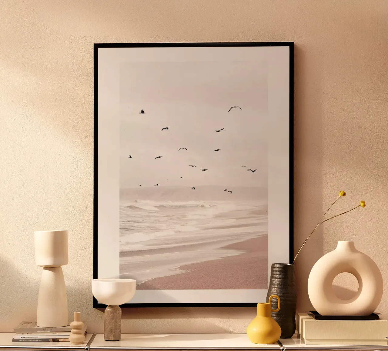 Spiaggia e gabbiani poster da Whole©