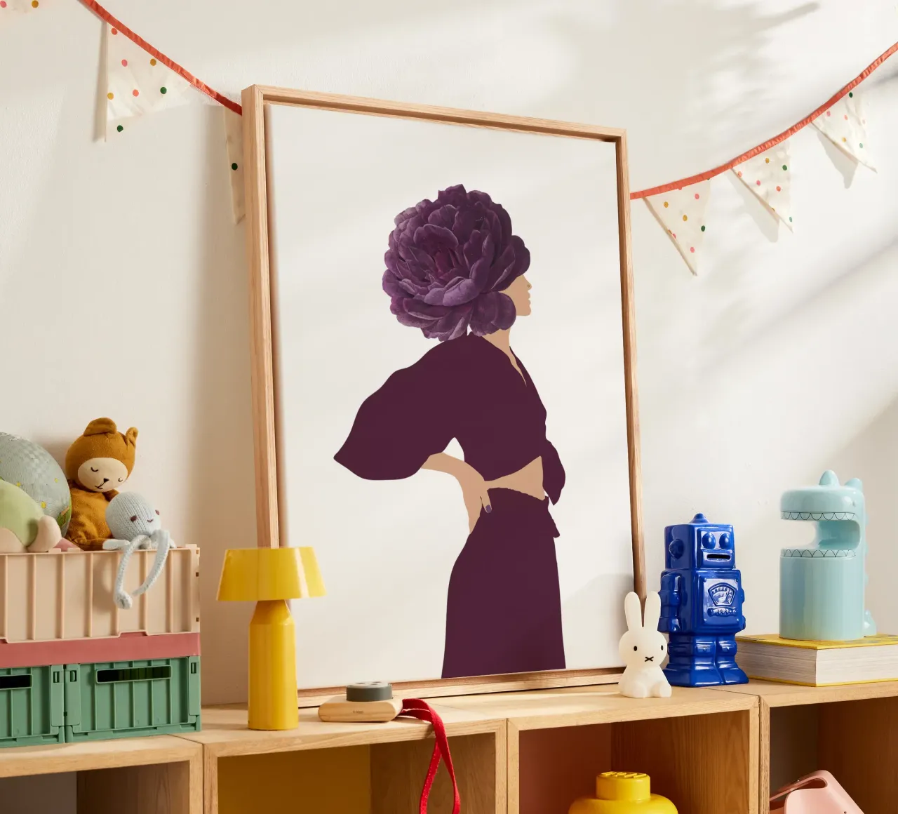 Goddelijk Vrouwelijk canvas met Baklijst van DesignArt