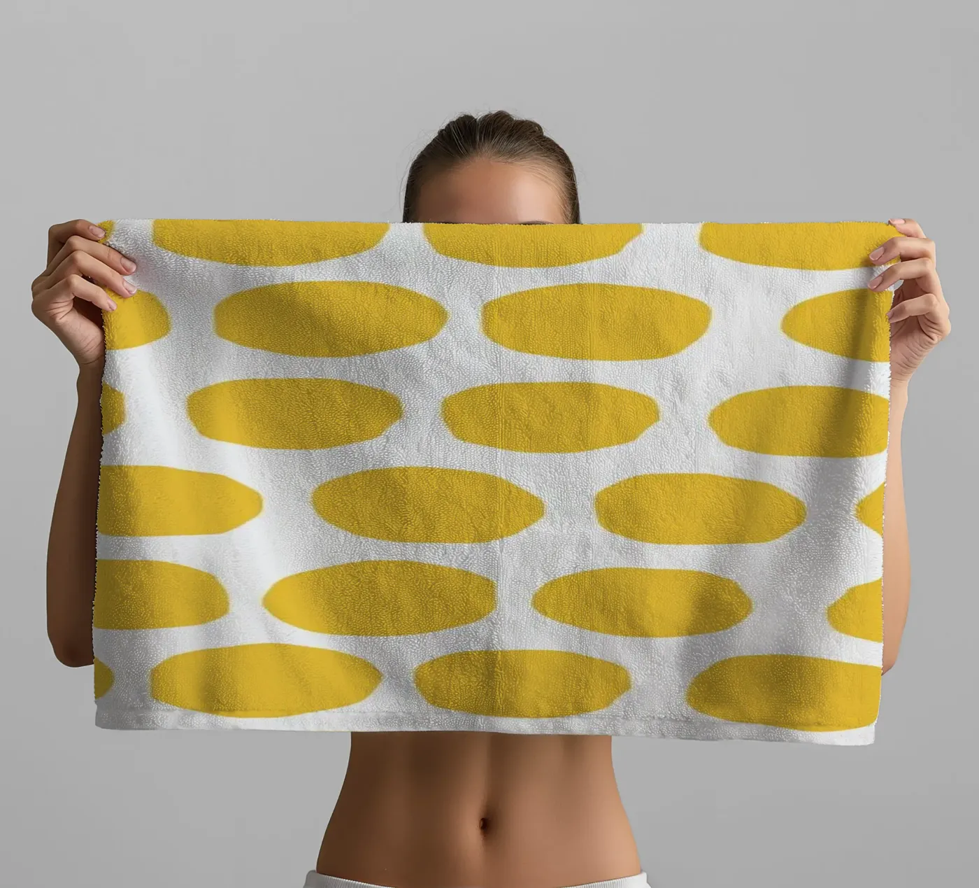 Yellow Dot Pattern asciugamano da bagno da treechild