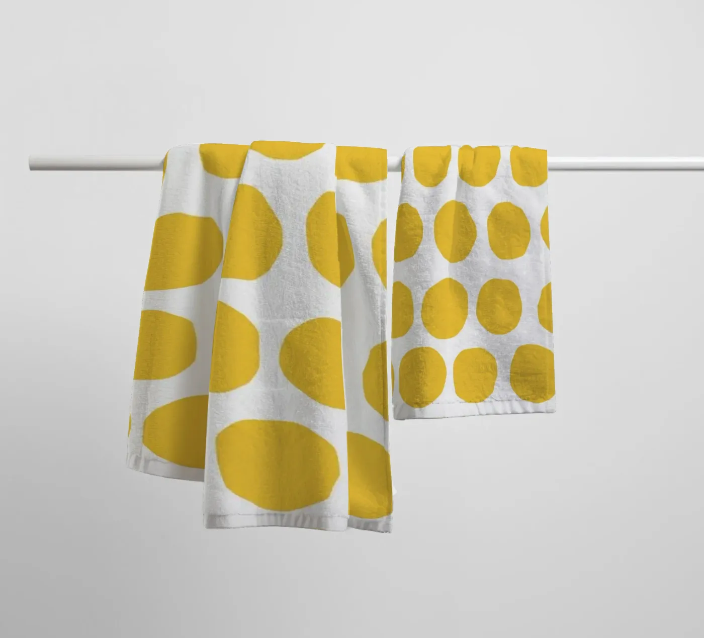 Yellow Dot Pattern asciugamano da bagno da treechild
