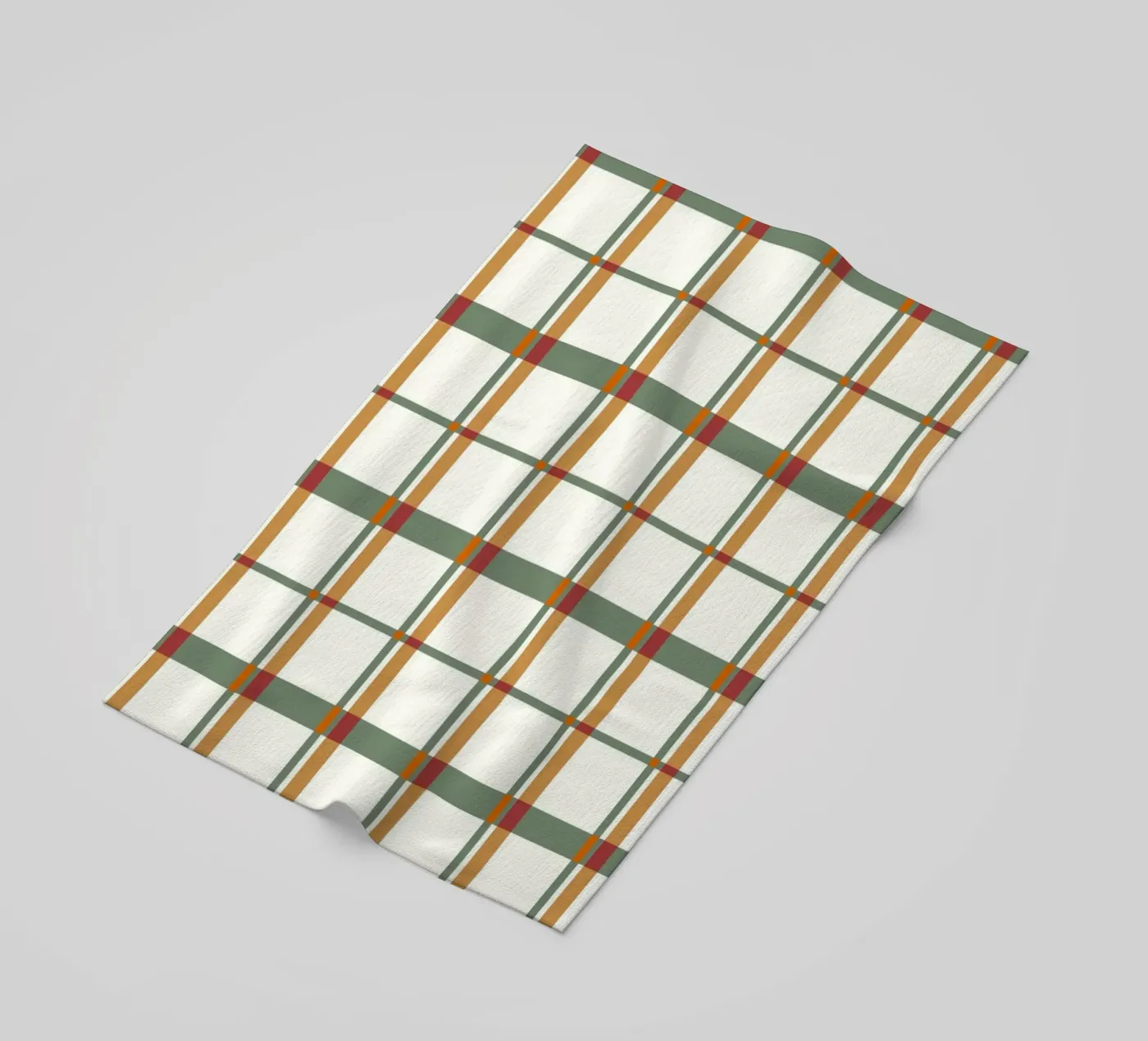 Squared Green Red Pattern serviette de plage de treechild