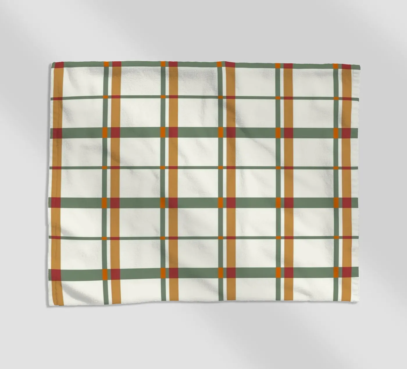Squared Green Red Pattern serviette de plage de treechild