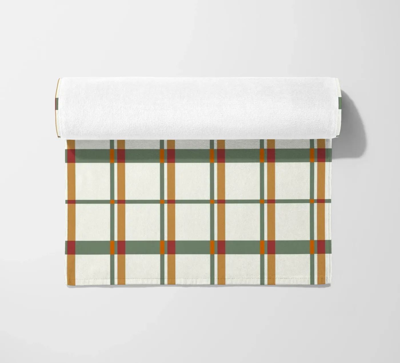 Squared Green Red Pattern serviette de plage de treechild