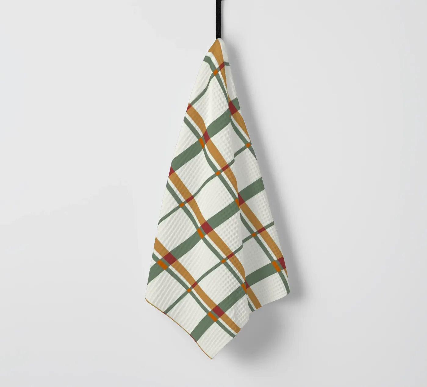 Squared Green Red Pattern theedoek van treechild