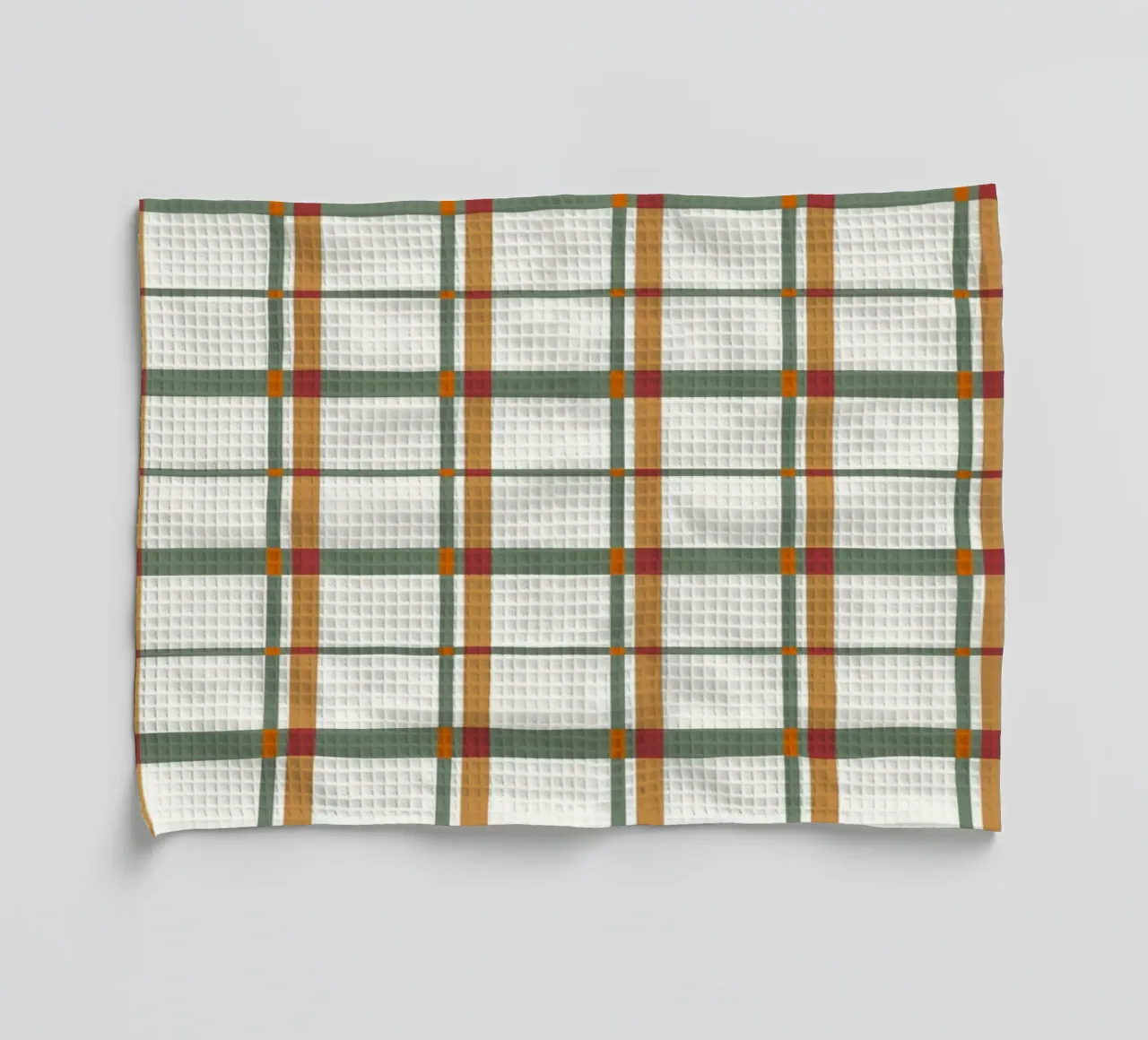 Squared Green Red Pattern torchon de treechild