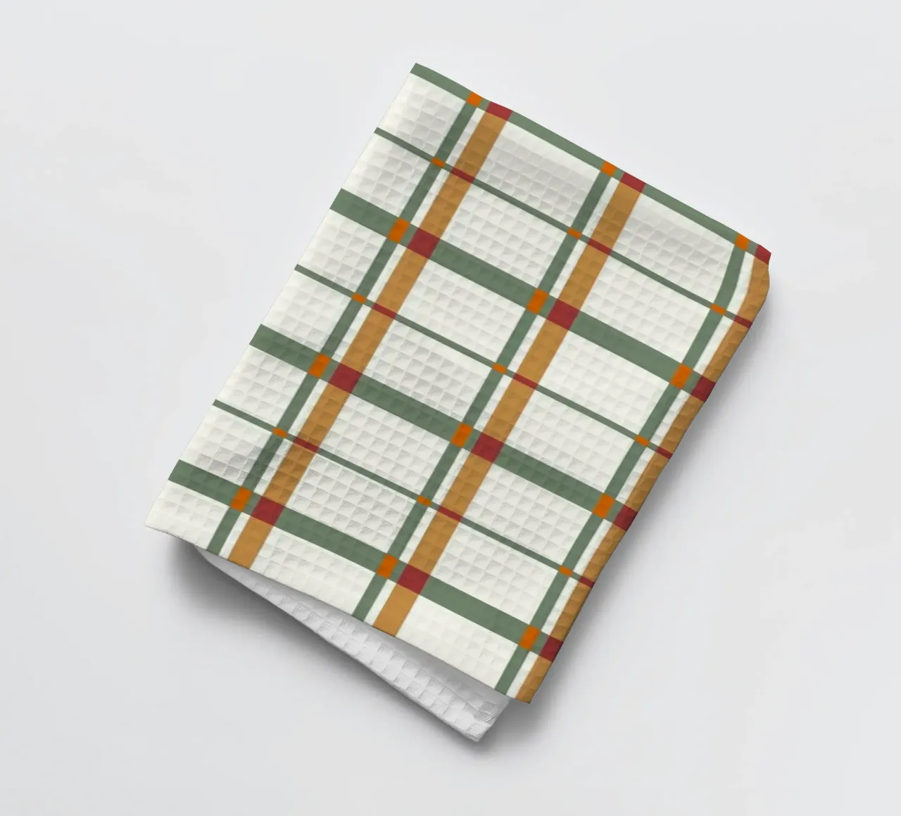 Squared Green Red Pattern torchon de treechild