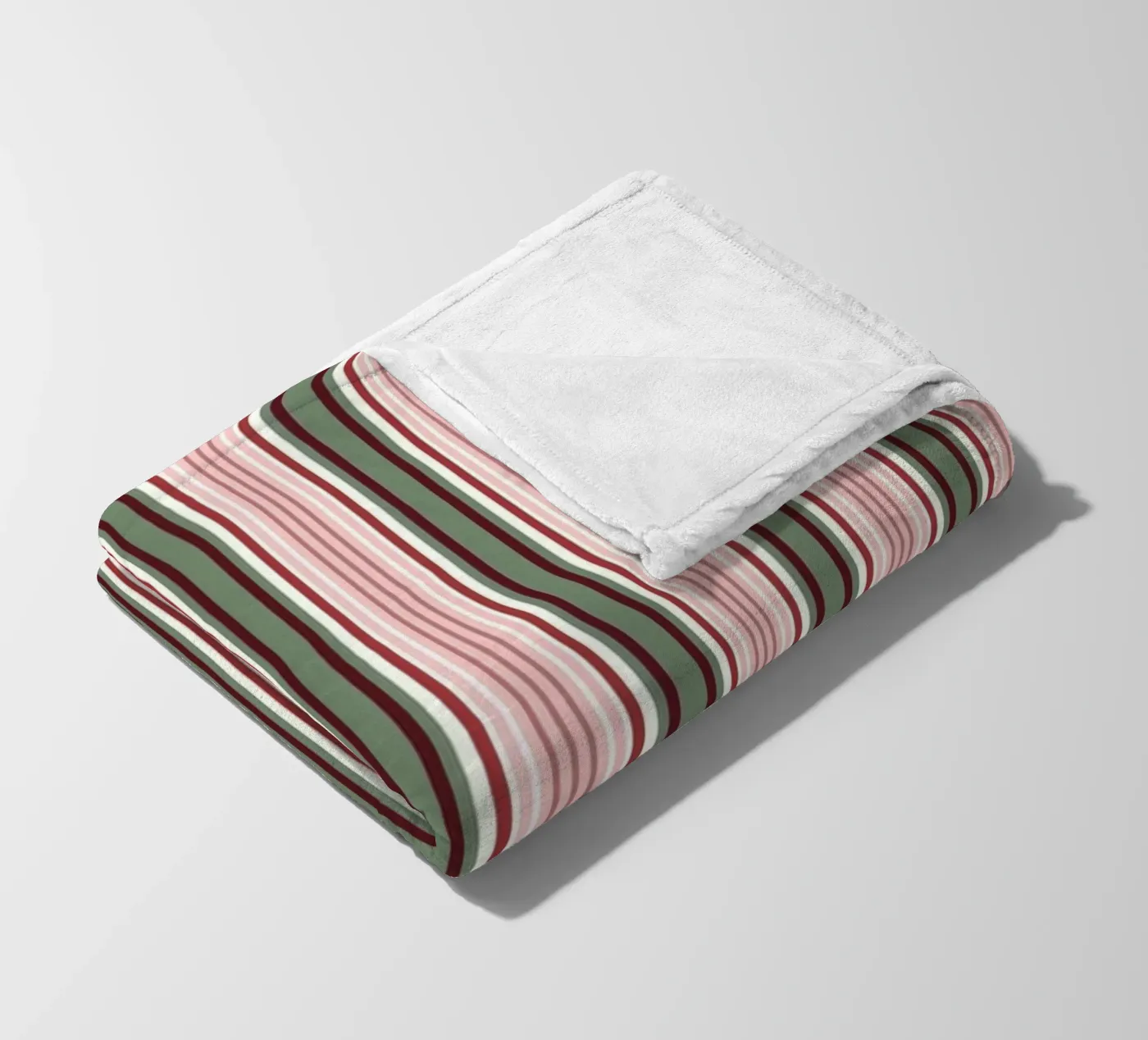 Red Green Stripes Pattern Fleecedecke von treechild