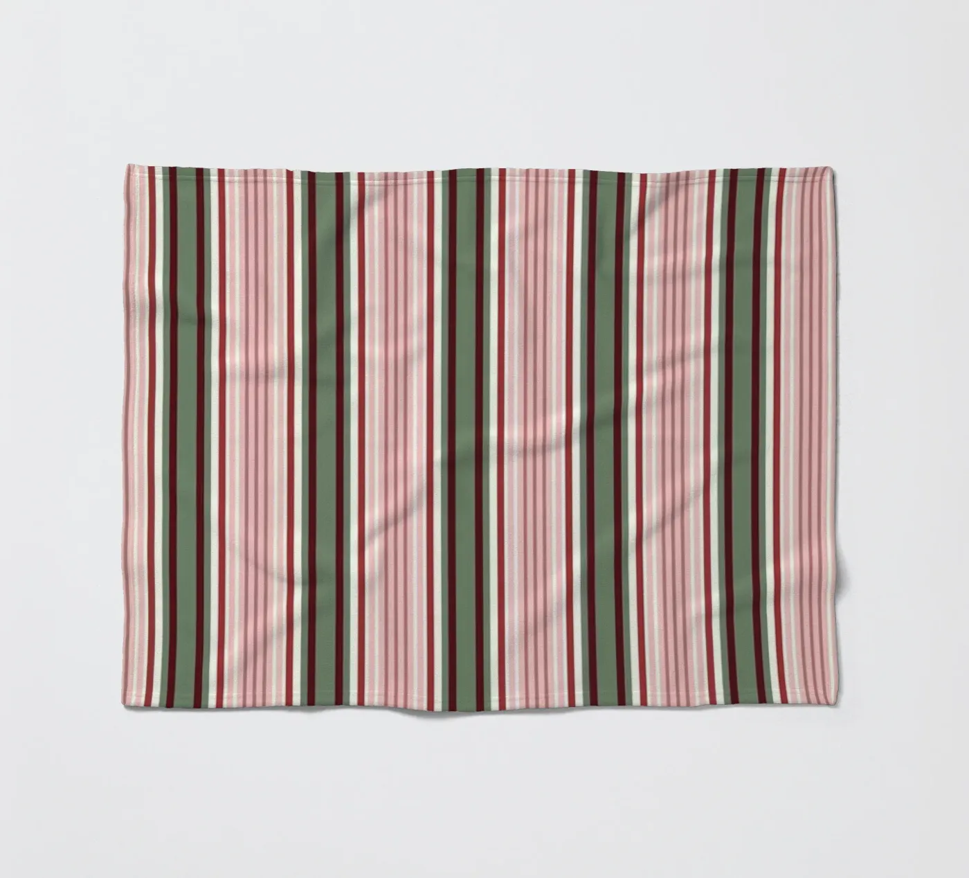 Red Green Stripes Pattern Fleecedecke von treechild