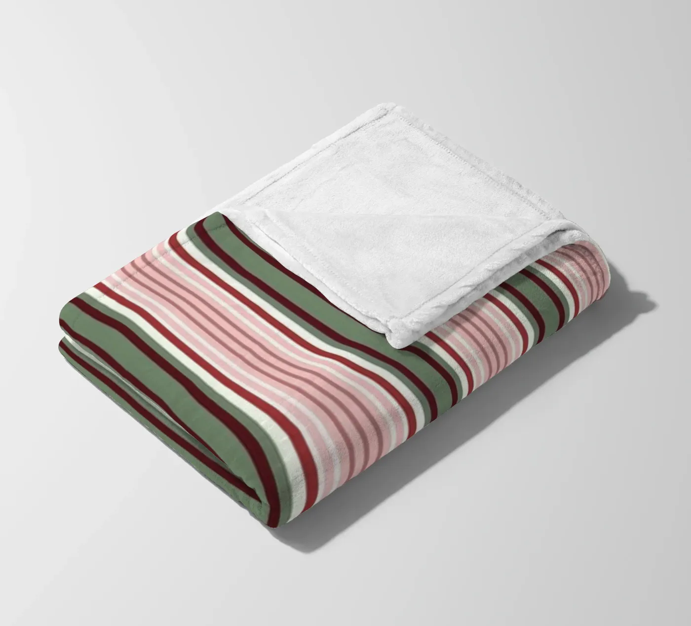 Red Green Stripes Pattern Fleecedecke von treechild