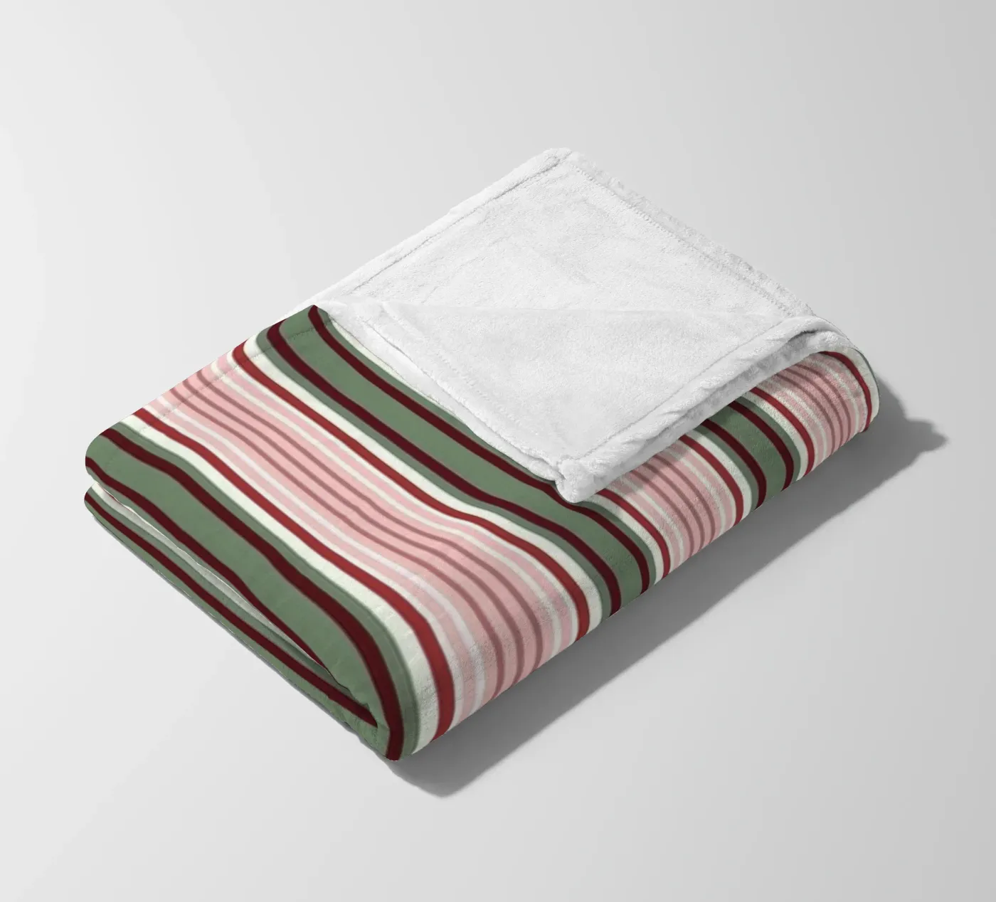 Red Green Stripes Pattern Fleecedecke von treechild