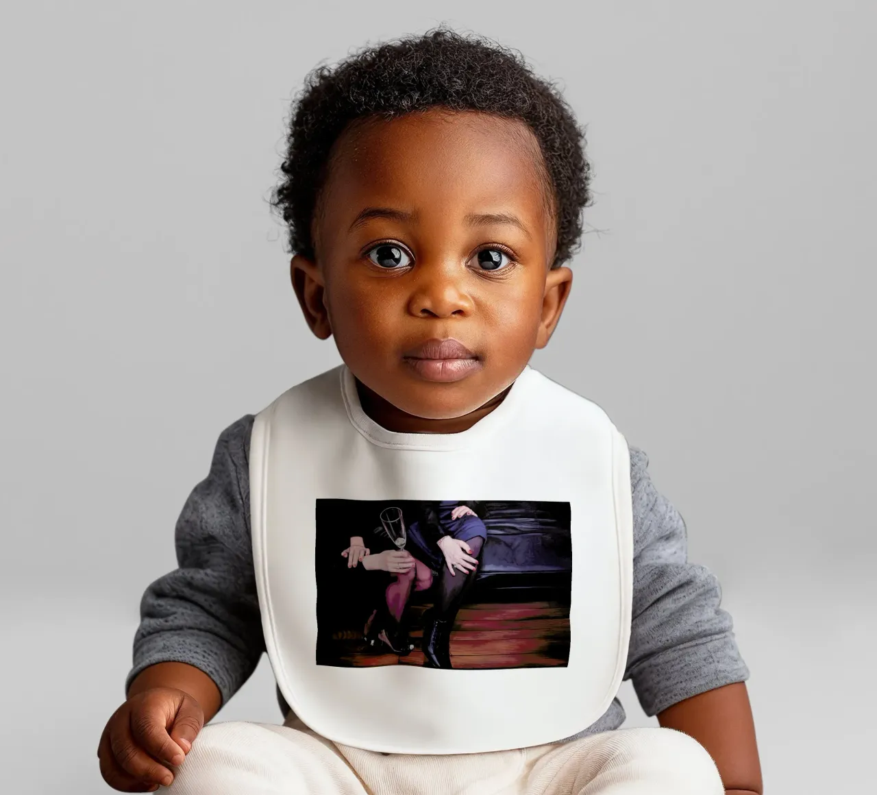 Fétiche Champagne baby bib by Jérôme Romain