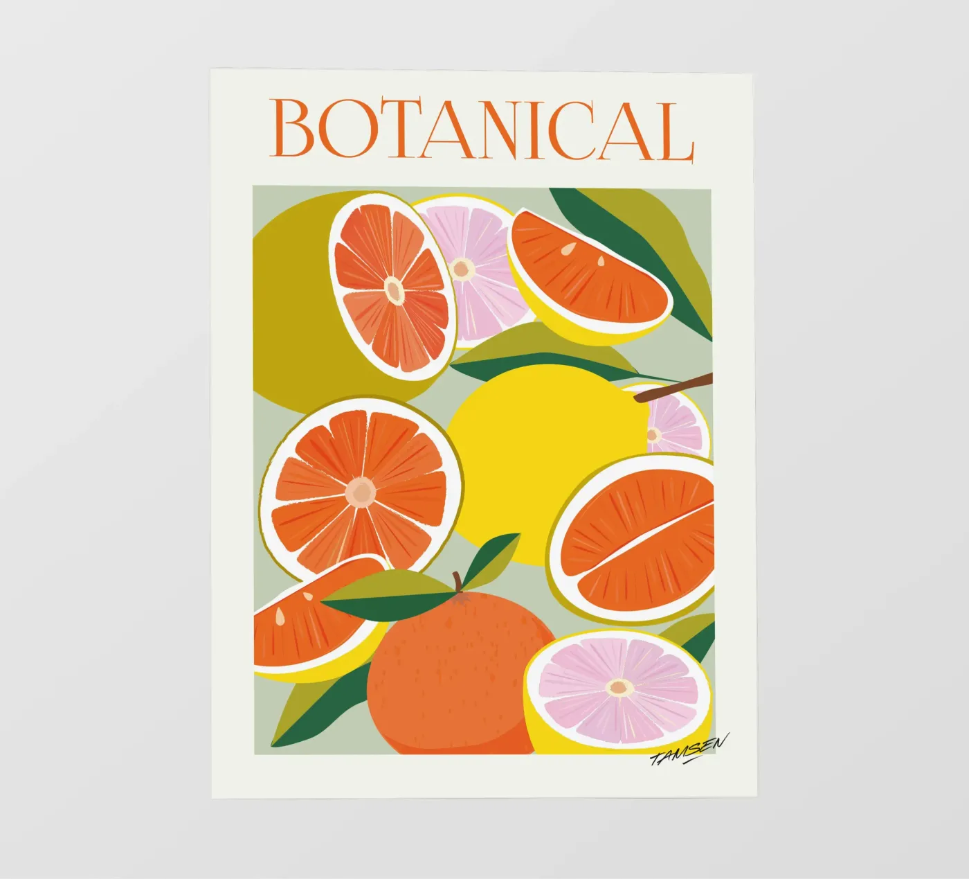 Sinaasappel & Citroen fotobehang van Tamsen Design