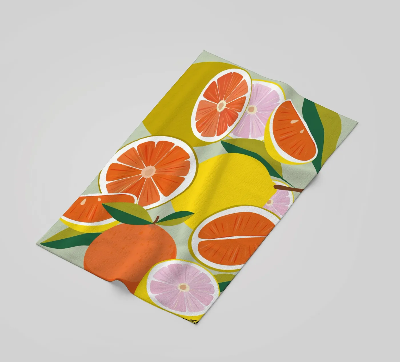 Arancia e limone telo mare da Tamsen Design