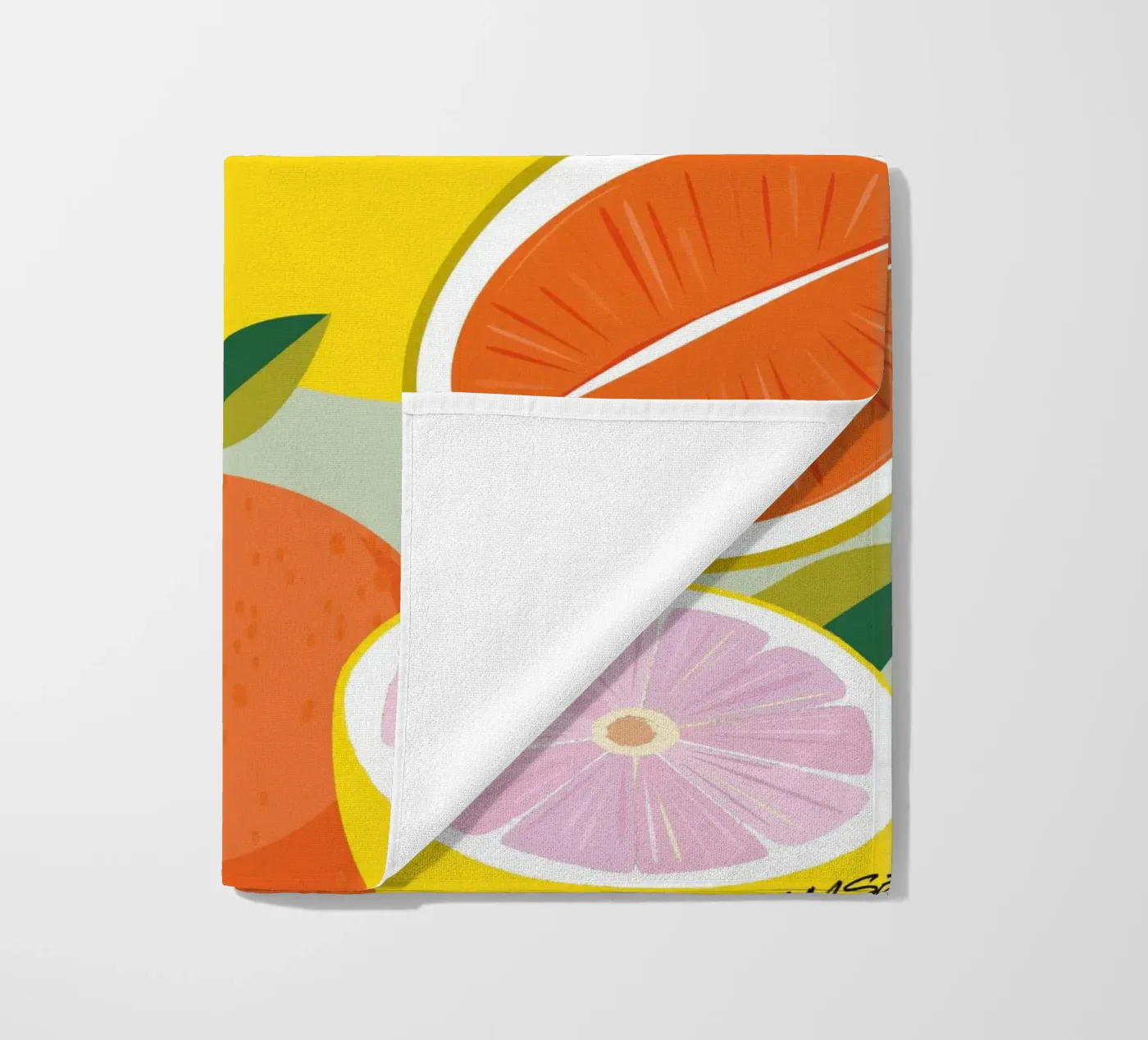 Arancia e limone telo mare da Tamsen Design