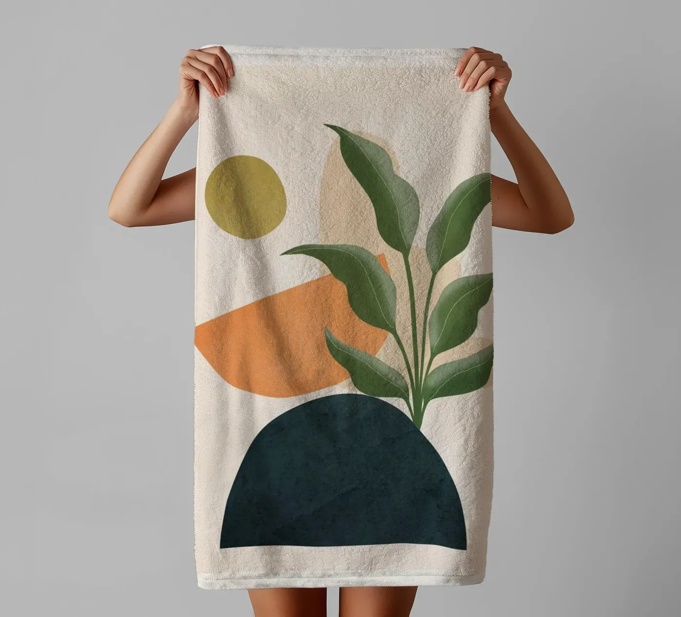 Abstract Leaf Geometry Handtuch von cityart