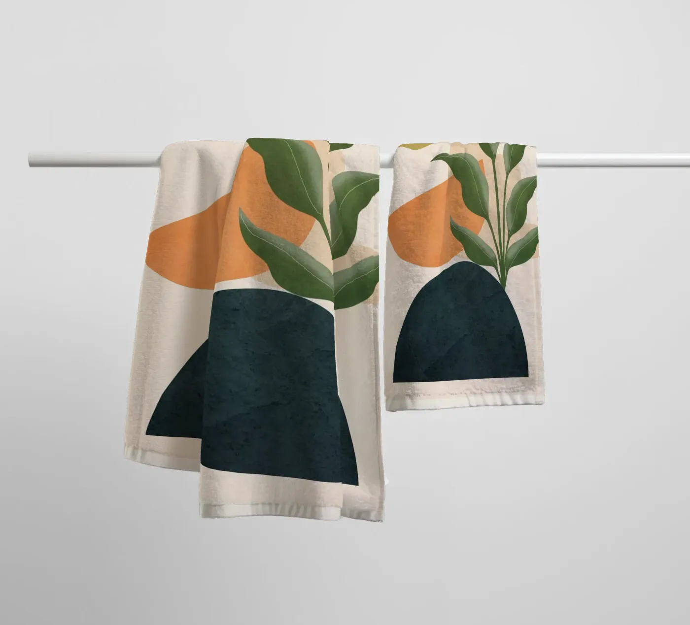 Abstract Leaf Geometry Handtuch von cityart