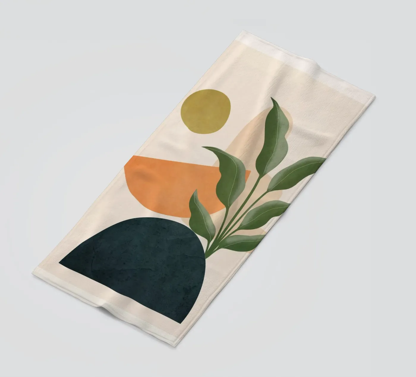 Abstract Leaf Geometry beach towel by cityart