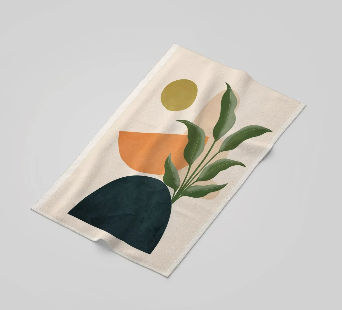 Abstract Leaf Geometry beach towel by cityart