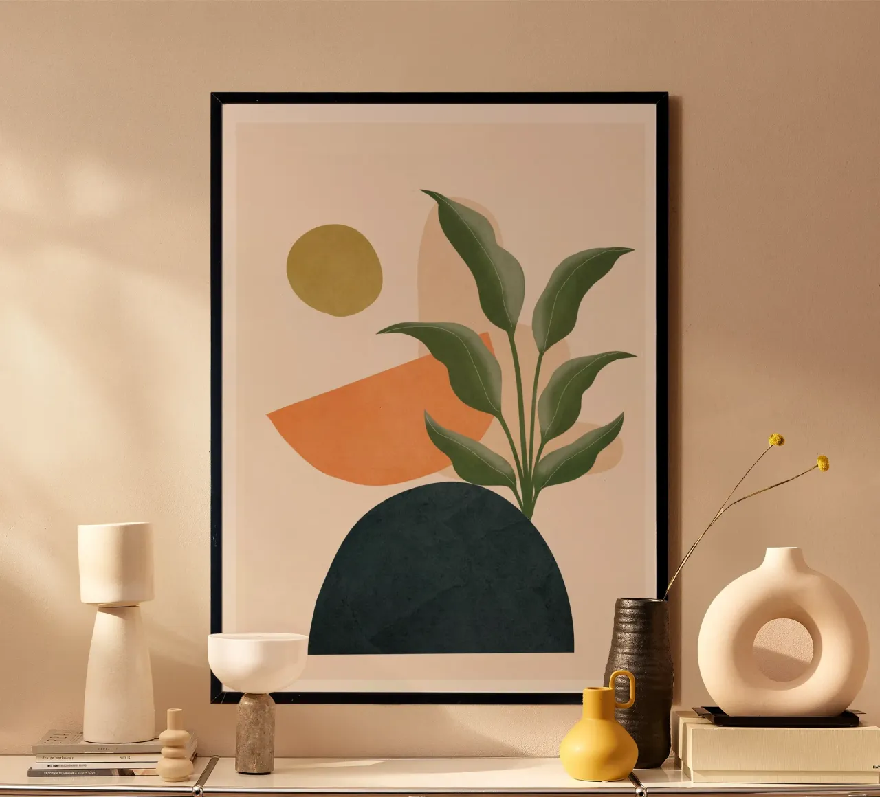 Abstract Leaf Geometry poster da cityart