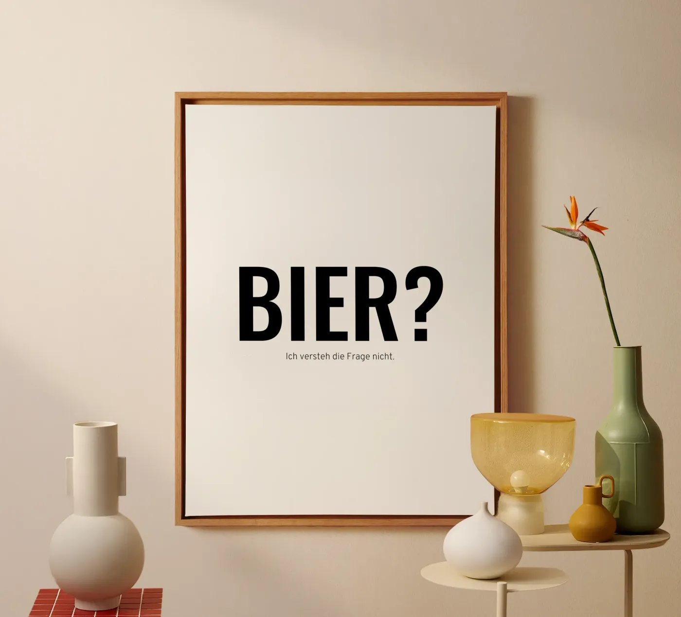 Bier? canvas van Made in Bavaria