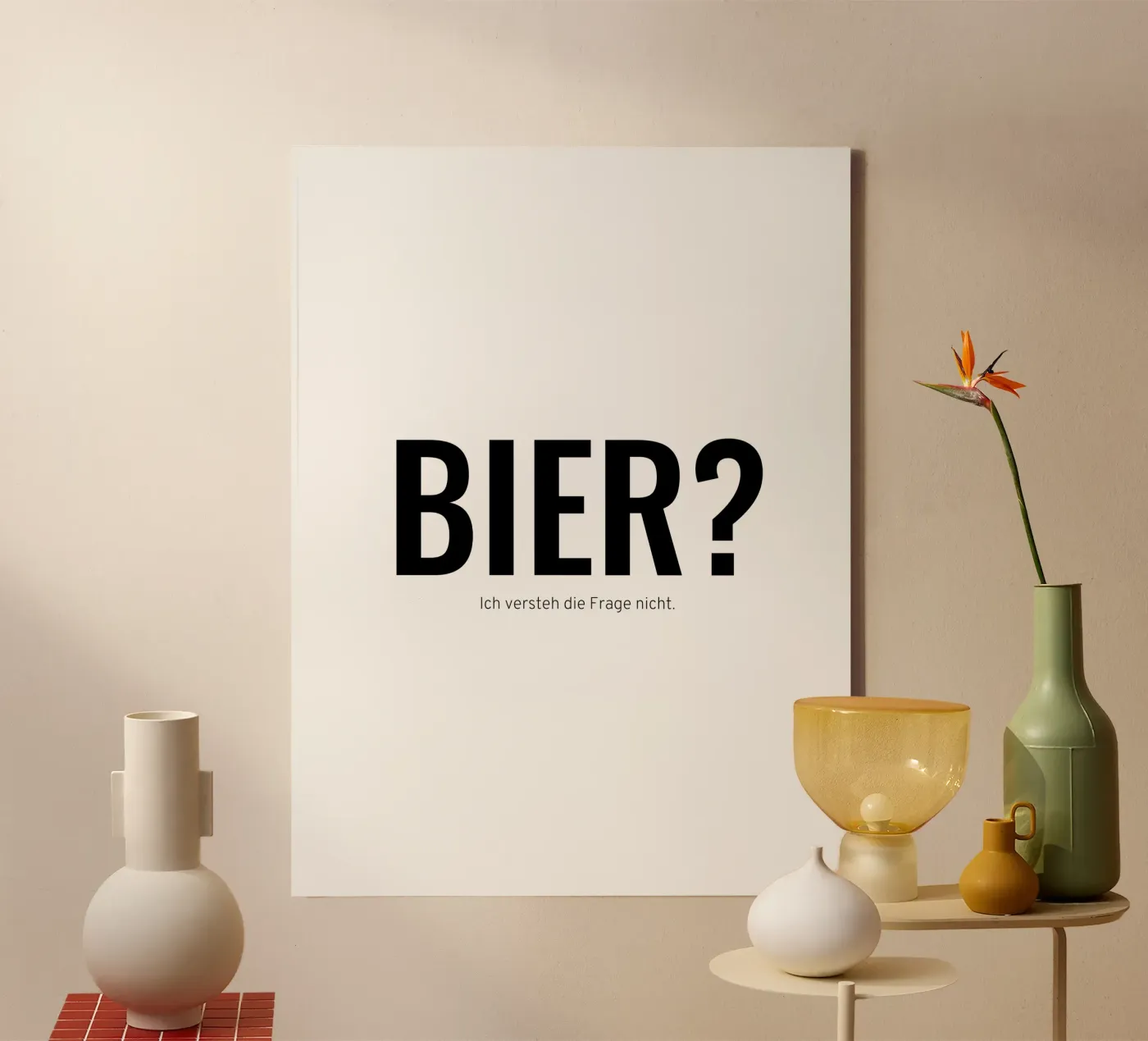 Bier? canvas van Made in Bavaria
