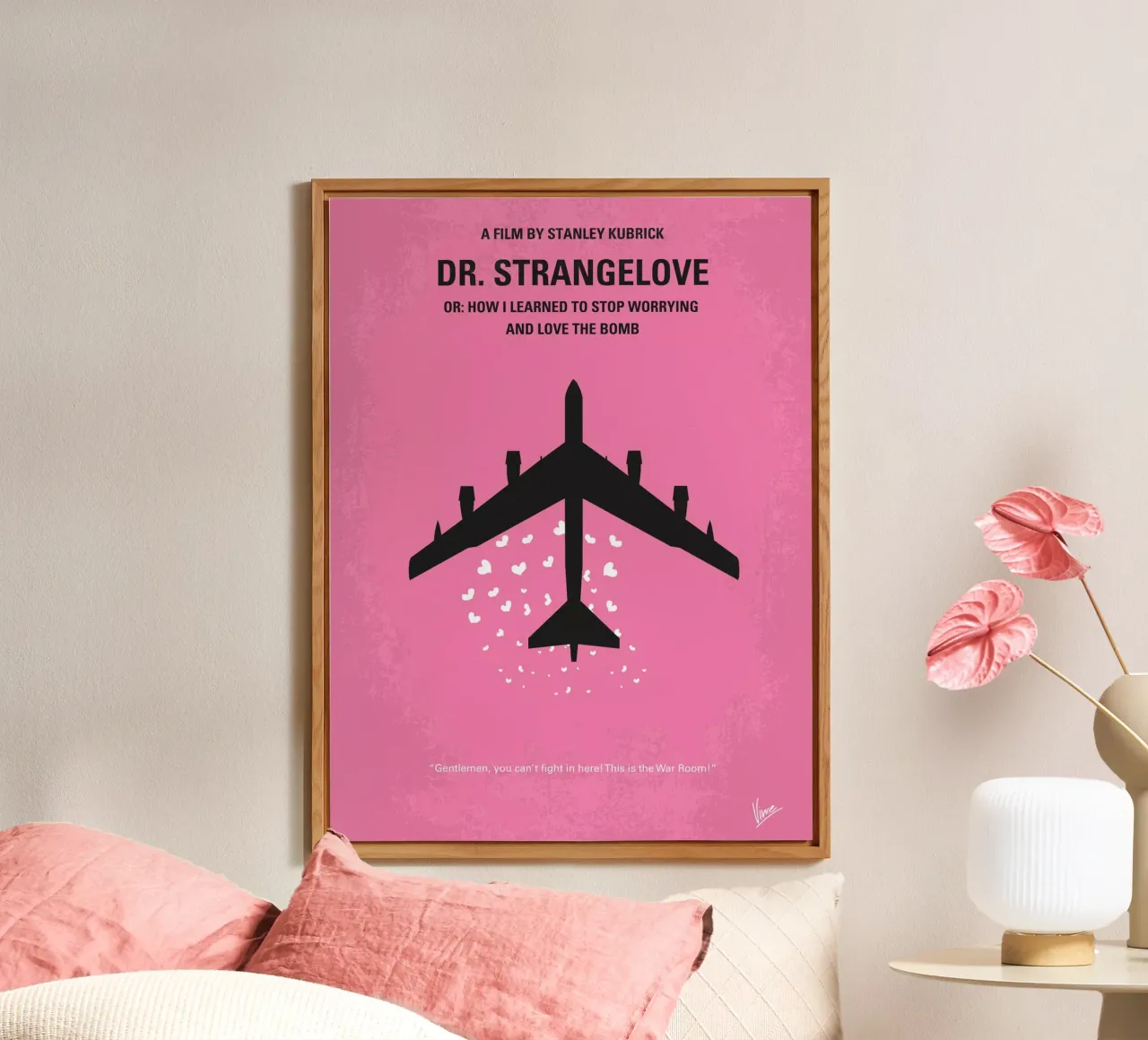 No025 My Dr Strangelove minimal movie poster aluminium-dibond van Chungkong