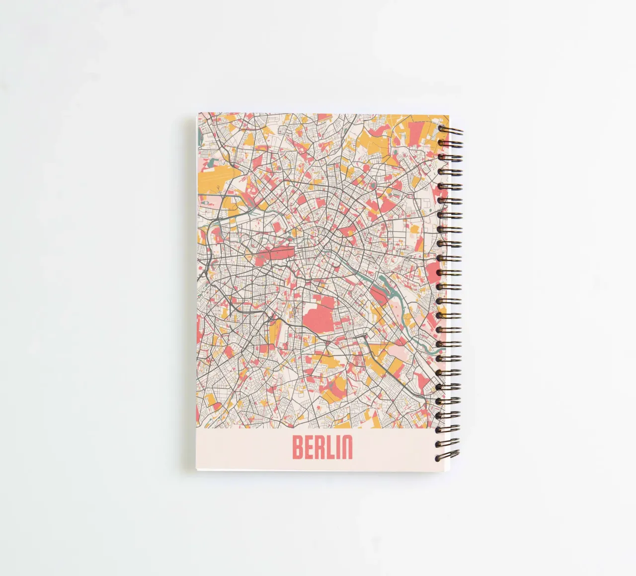 Berlin City Map - Stylish Art Print | FineArt Print spiral notebook by MOOODZART