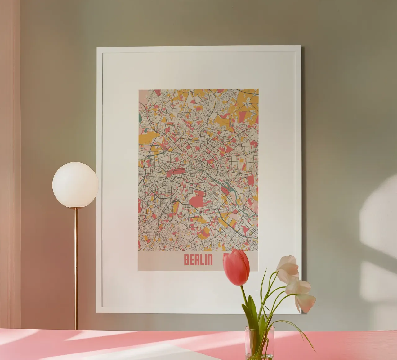 Berlin City Map - Stylish Art Print | FineArt Print poster by MOOODZART