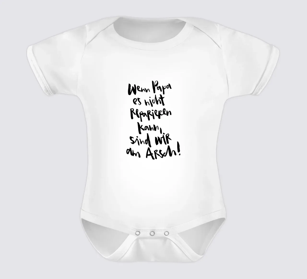 Papa reparieren short-sleeve baby romper by Brushmeetspaper