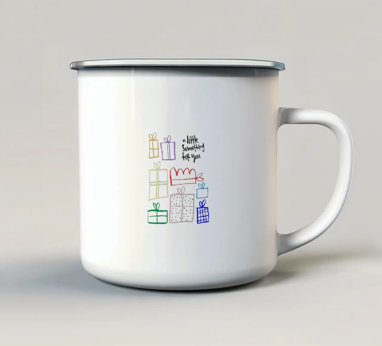A little something taza de esmalte de Brushmeetspaper