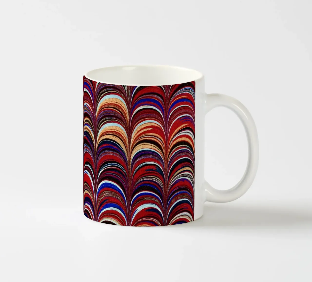 Abstract Arcs Pattern ceramic mug by apoloprints