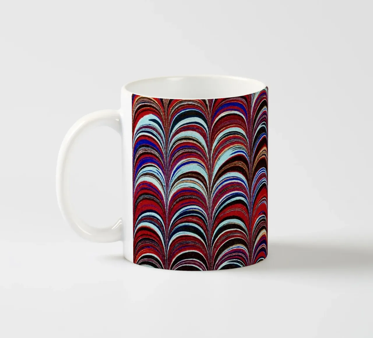 Abstract Arcs Pattern ceramic mug by apoloprints