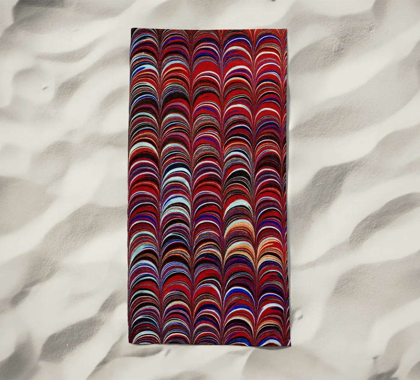 Abstract Arcs Pattern strandhanddoek van Apolo Prints