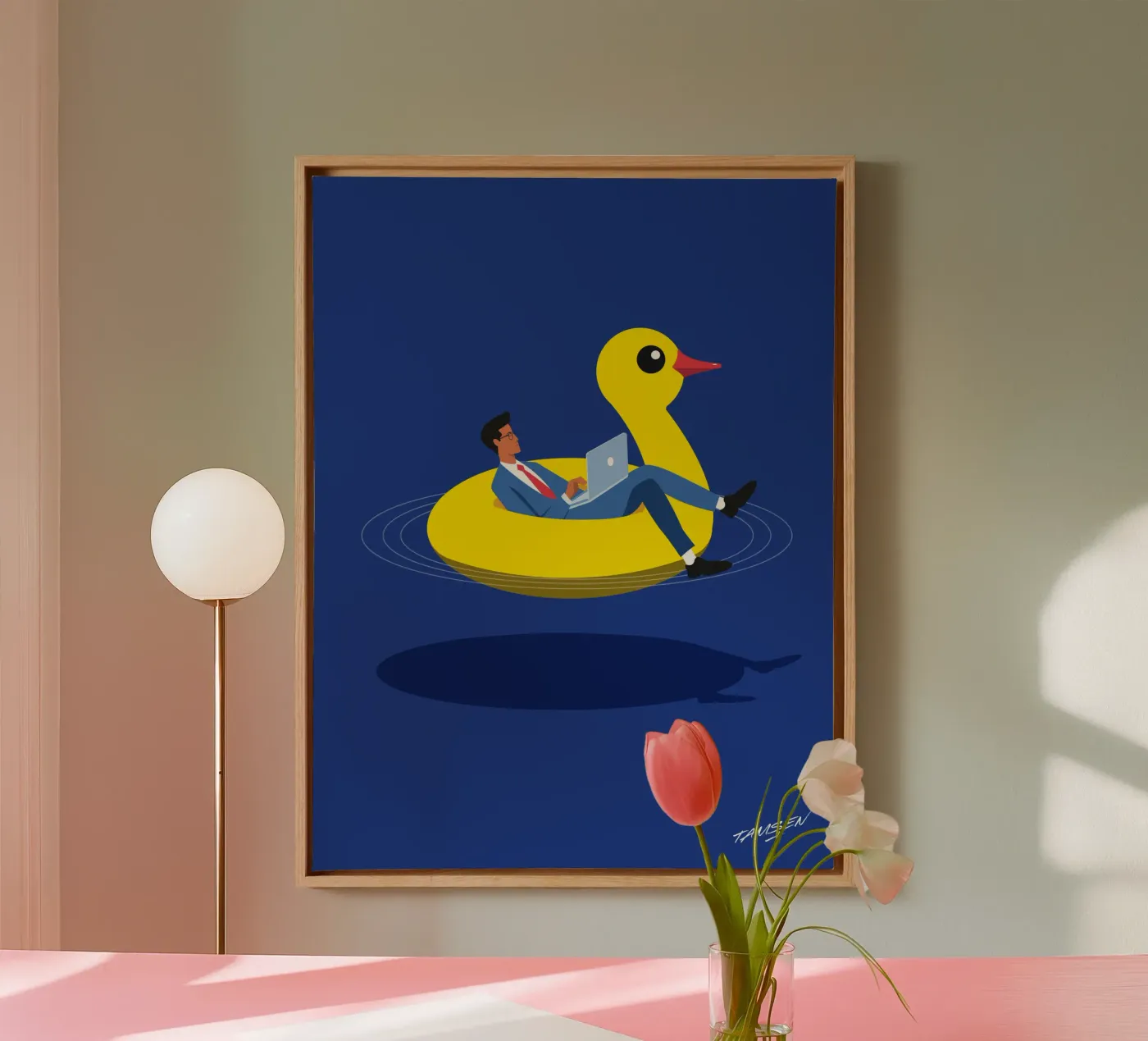 Telearbeit Leinwand von Tamsen Design