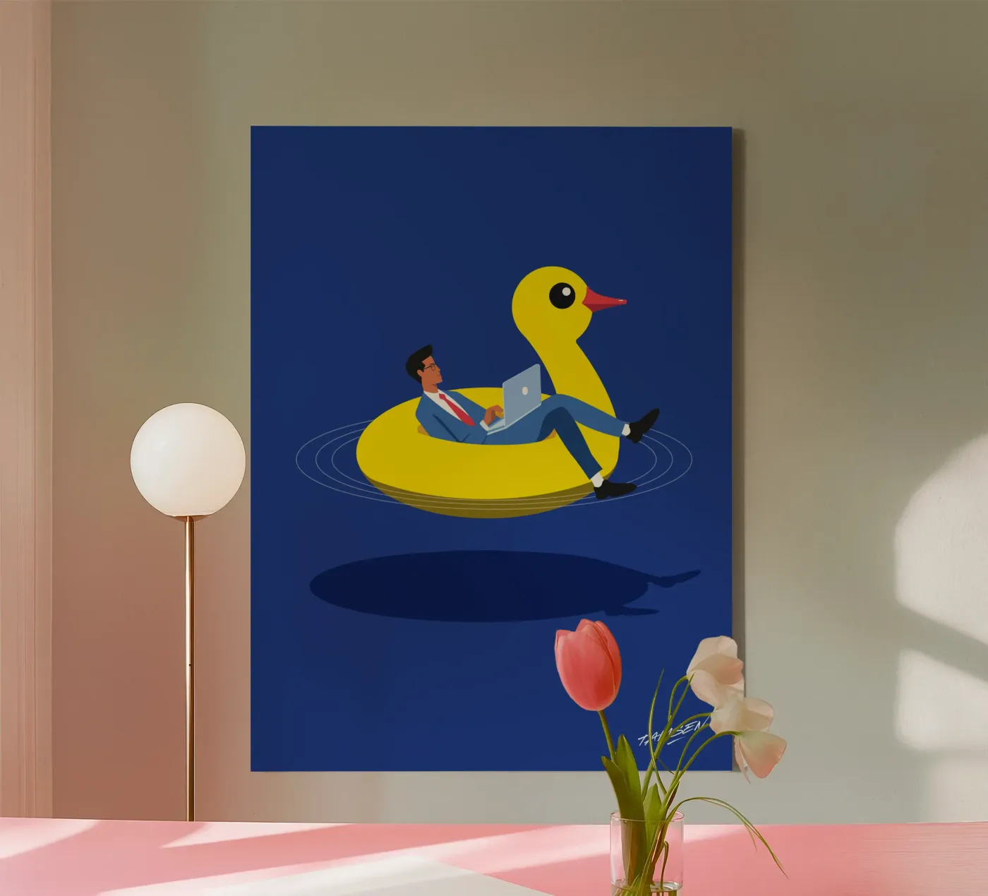 Telearbeit Leinwand von Tamsen Design